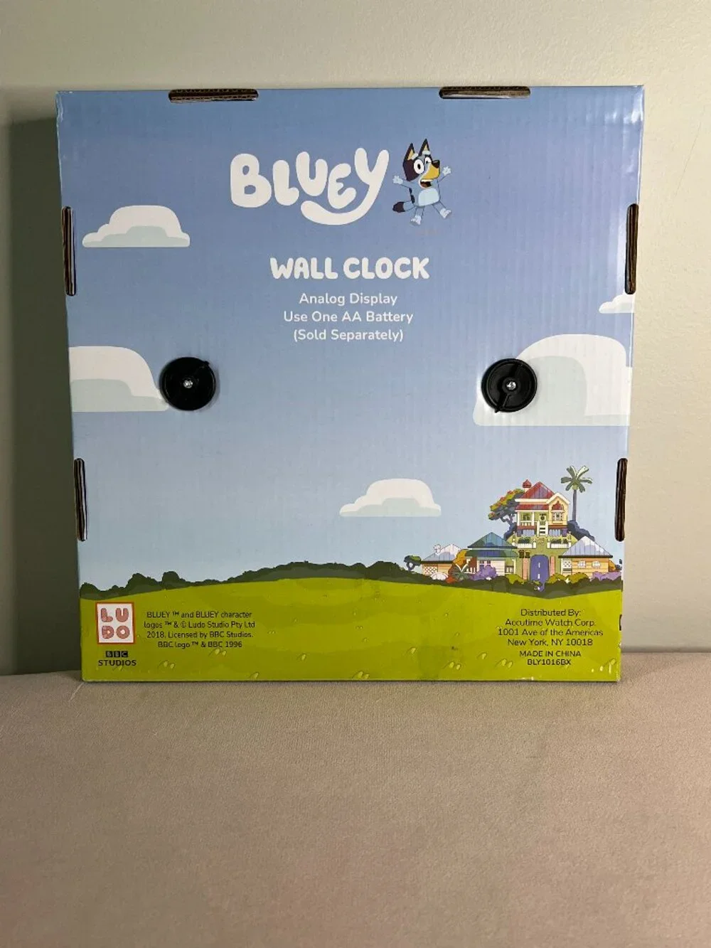 NEW Bluey & Bingo Wall Clock 10” Kids Room Playroom Decor